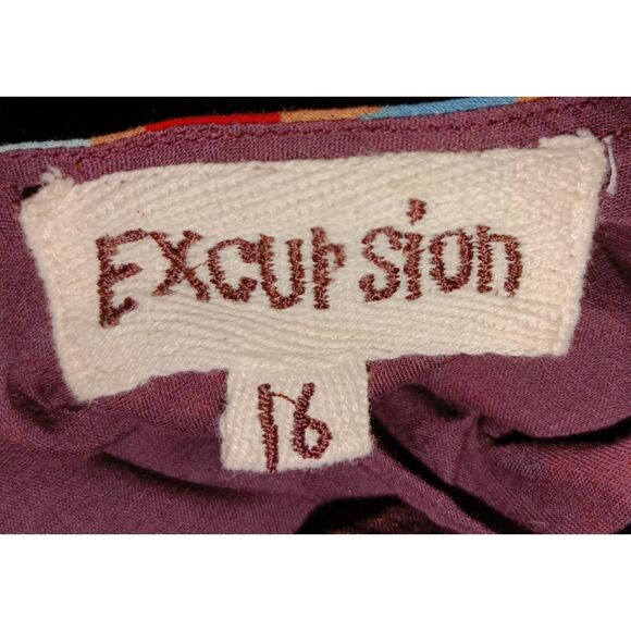 Excursion Sleeveless Tie Back 100% Cotton Dress Size 16 - Picture 4 of 5